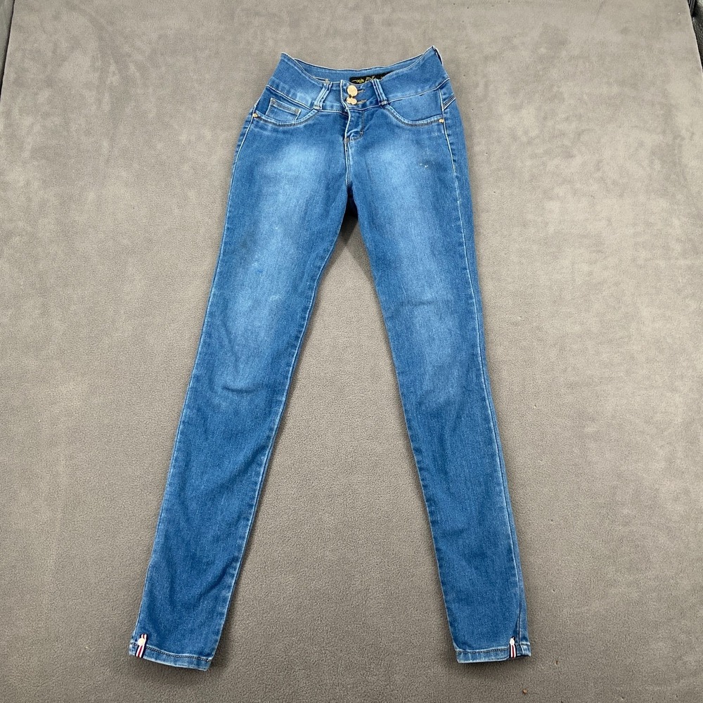Chics Authentic Tailored Fashion Jeans‎ Girls 7 Blue Mid Rise Skinny Leg Casual